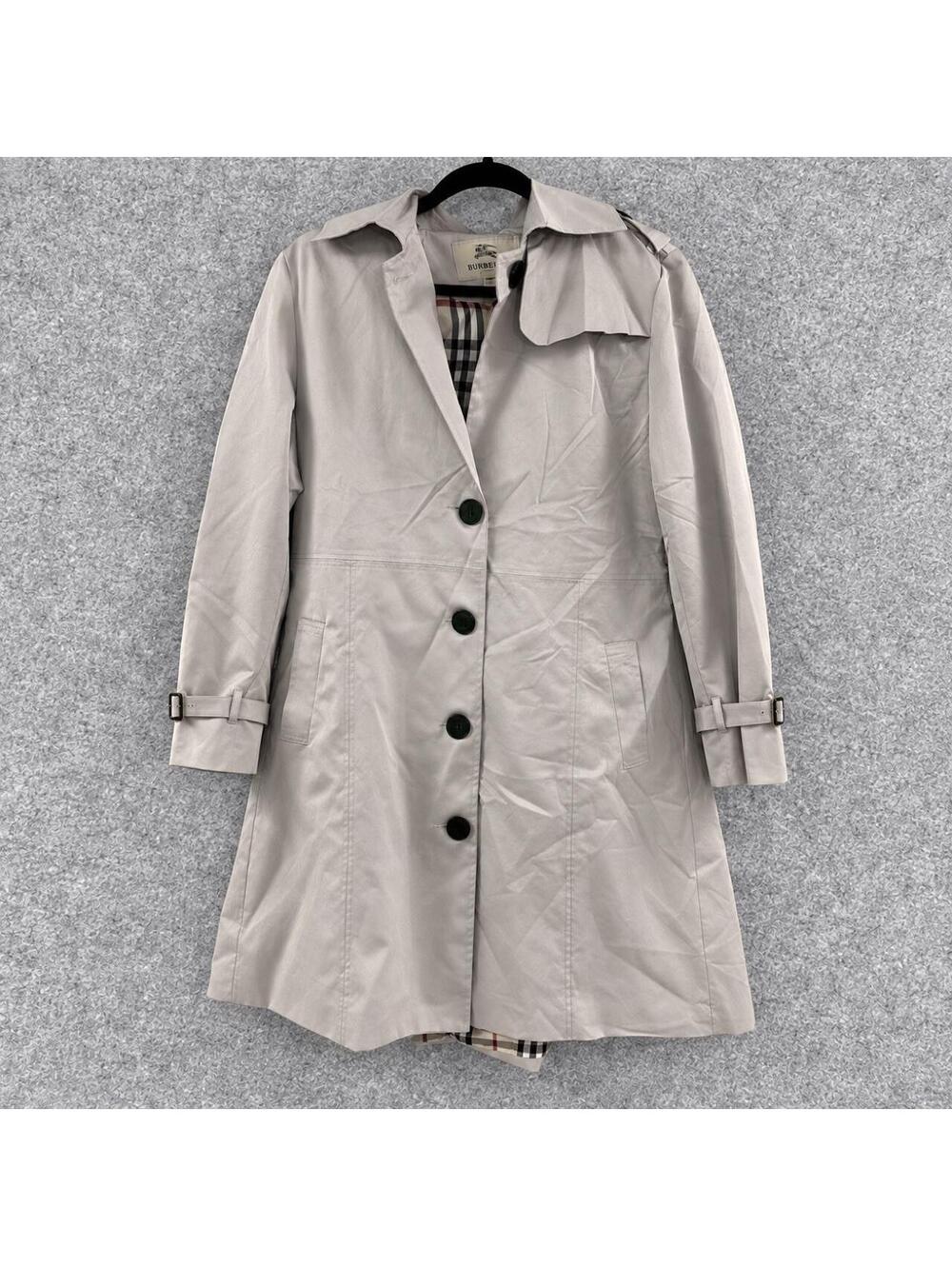 Burberry London Men’s Single Breasted Beige Lined Trench Coat Size XXL